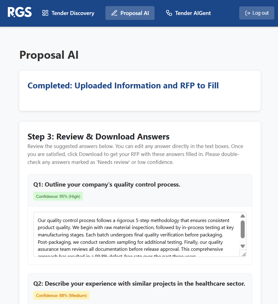 Proposal AI Interface